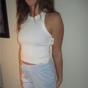 Brand new aerie white tank top! #beach #vacation
